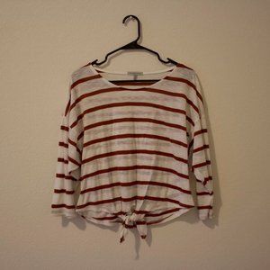 Red and white striped shirt